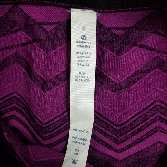 Lululemon Leggings Ebb To Street Pant Heathered Regal Plum Chevron leggins - Picture 7 of 12